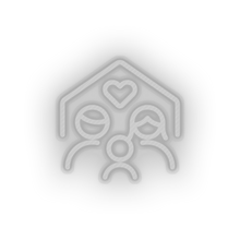 Load image into Gallery viewer, white parent family person human house children home parents child heart kid baby led neon factory