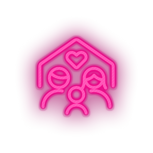 pink parent family person human house children home parents child heart kid baby led neon factory