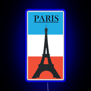 Paris RGB neon sign blue
