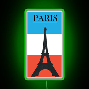 Paris RGB neon sign green