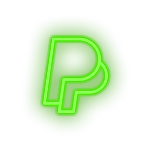 green paypal social network brand logo led neon factory