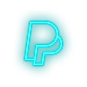 ice_blue paypal social network brand logo led neon factory