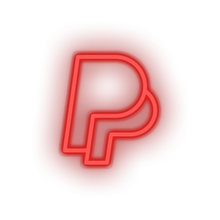 Load image into Gallery viewer, red paypal social network brand logo led neon factory