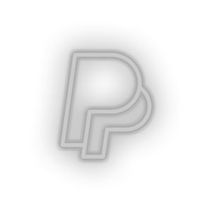 white paypal social network brand logo led neon factory