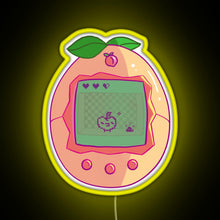 Load image into Gallery viewer, Peachy Tamagotchi RGB neon sign yellow