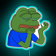 Load image into Gallery viewer, PepeHands RGB neon sign lightblue 