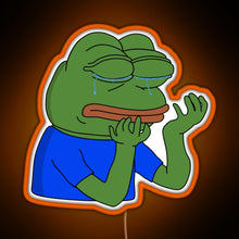 Load image into Gallery viewer, PepeHands RGB neon sign orange