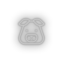 Load image into Gallery viewer, white pig led animal cartoon fauna herbivore pig pork zoo neon factory