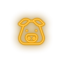 Load image into Gallery viewer, warm_white pig led animal cartoon fauna herbivore pig pork zoo neon factory