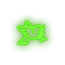 Load image into Gallery viewer, green pigeon led bird dove love pigeon relationship romance valentine day neon factory