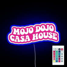 Load image into Gallery viewer, pink magenta Mojo Dojo Casa House RGB neon sign remote