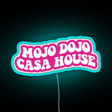 Load image into Gallery viewer, pink magenta Mojo Dojo Casa House RGB neon sign lightblue 
