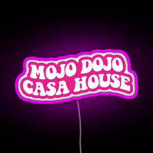 pink magenta Mojo Dojo Casa House RGB neon sign  pink