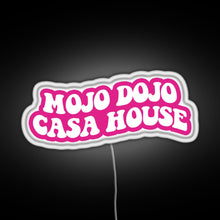 Load image into Gallery viewer, pink magenta Mojo Dojo Casa House RGB neon sign white 