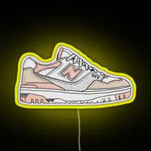 Load image into Gallery viewer, Pink New Balance 550 RGB neon sign yellow