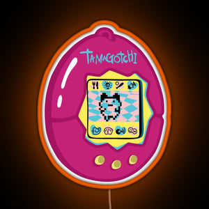 Pink Tamagotchi Original RGB neon sign orange