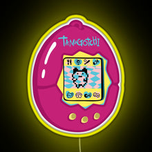 Load image into Gallery viewer, Pink Tamagotchi Original RGB neon sign yellow