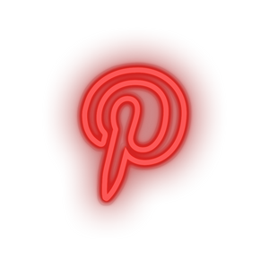 red pinterest social network brand logo led neon factory