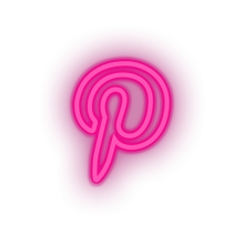 Load image into Gallery viewer, pink pinterest social network brand logo led neon factory