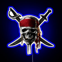 Load image into Gallery viewer, Pirates of the Caribbean RGB neon sign blue