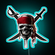 Load image into Gallery viewer, Pirates of the Caribbean RGB neon sign lightblue 