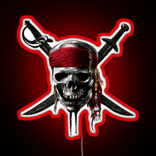 Load image into Gallery viewer, Pirates of the Caribbean RGB neon sign red