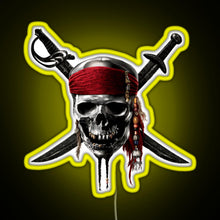 Load image into Gallery viewer, Pirates of the Caribbean RGB neon sign yellow