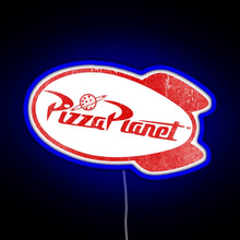 Load image into Gallery viewer, Pizza Planet RGB neon sign blue