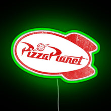 Load image into Gallery viewer, Pizza Planet RGB neon sign green