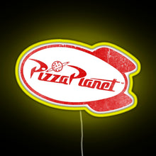 Load image into Gallery viewer, Pizza Planet RGB neon sign yellow