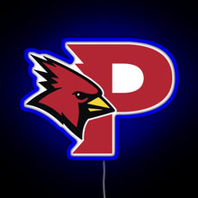 Load image into Gallery viewer, Plattsburgh cardinals RGB neon sign blue