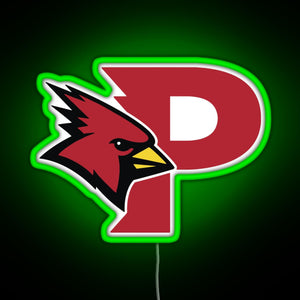 Plattsburgh cardinals RGB neon sign green