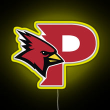 Load image into Gallery viewer, Plattsburgh cardinals RGB neon sign yellow