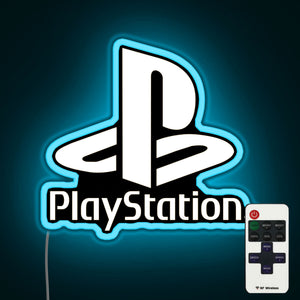 Playstation logo neon sign