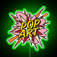 Load image into Gallery viewer, POP ART Comic Book Flash Modern Art Pop Culture RGB neon sign green