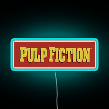 Load image into Gallery viewer, Pulp Fiction Logo RGB neon sign lightblue 