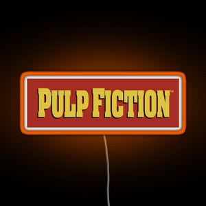 Pulp Fiction Logo RGB neon sign orange