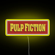 Load image into Gallery viewer, Pulp Fiction Logo RGB neon sign yellow