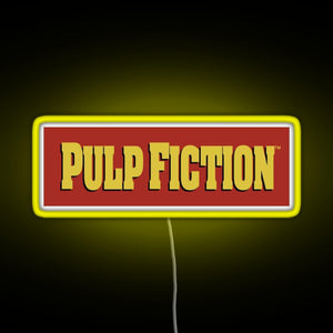 Pulp Fiction Logo RGB neon sign yellow