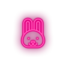 Load image into Gallery viewer, pink rabbit led animal bunny cartoon fauna herbivore rabbit zoo neon factory