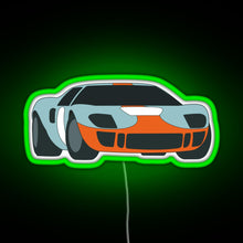 Load image into Gallery viewer, Racecar RGB neon sign green