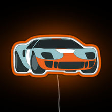 Load image into Gallery viewer, Racecar RGB neon sign orange