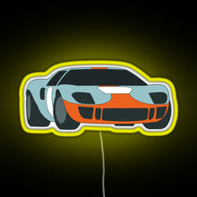 Load image into Gallery viewer, Racecar RGB neon sign yellow