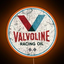 Load image into Gallery viewer, Racing Motor Oil Vintage Advertising Cool Motorcycle Helmet Or Car Bumper RGB neon sign orange
