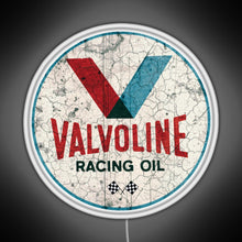 Load image into Gallery viewer, Racing Motor Oil Vintage Advertising Cool Motorcycle Helmet Or Car Bumper RGB neon sign white 