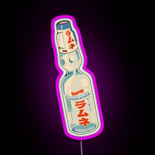 Load image into Gallery viewer, Ramune japanese soda bottle RGB neon sign  pink