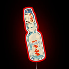 Load image into Gallery viewer, Ramune japanese soda bottle RGB neon sign red