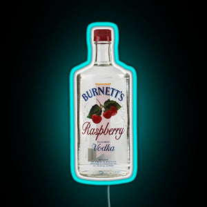 raspberry vodka RGB neon sign lightblue 