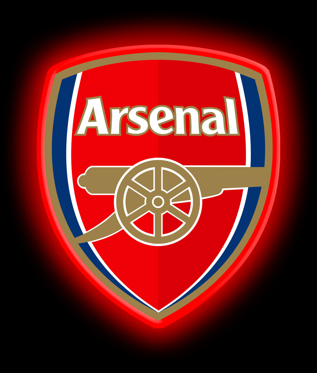 Arsenal Letters Sign Arsenal Badge Neon Sign – Neon Factory