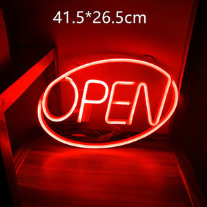 dad cave open sign led neon